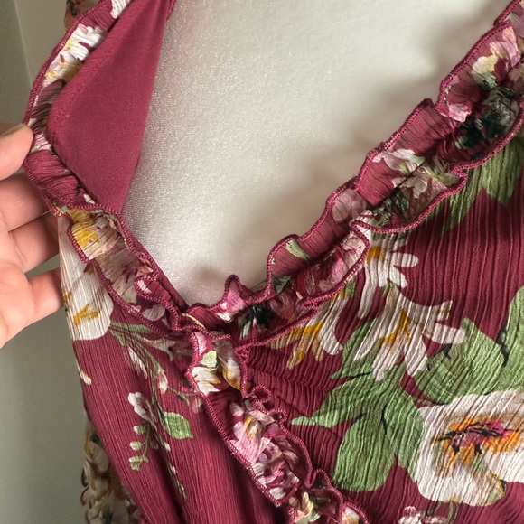 Fig & flower Floral marron Maxi Dress size L - Picture 8 of 16